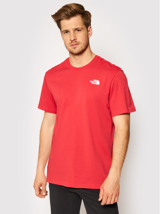 north face shirt red