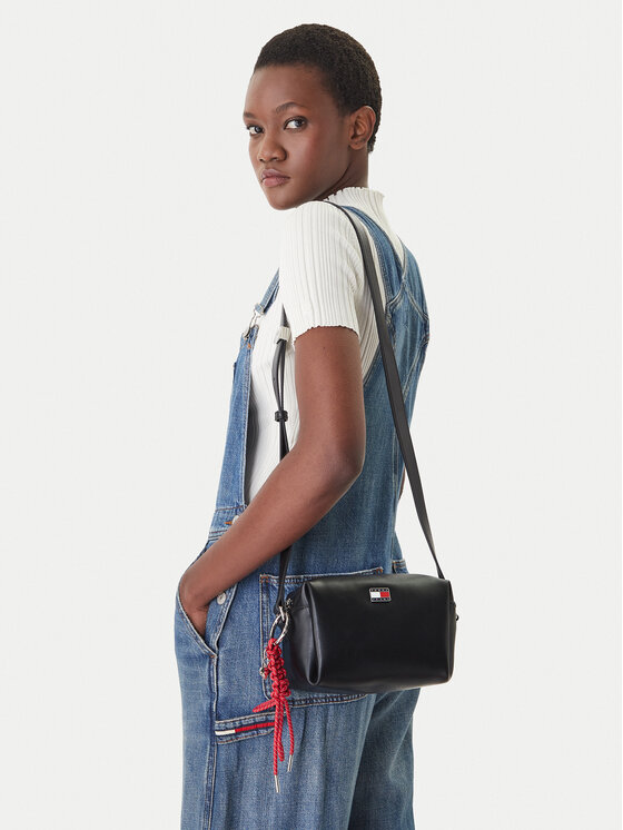Tommy Jeans Geantă Tjw City Charm Camera Bag AW0AW18456 Negru