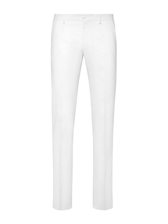 PHILIPP PLEIN PHILIPP PLEIN Spodnie materiałowe 1931 Biały Regular Fit
