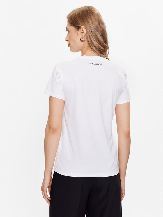 KARL LAGERFELD KARL LAGERFELD T-Shirt Ikonik 2.0 Choupette 230W1703 Bílá Regular Fit