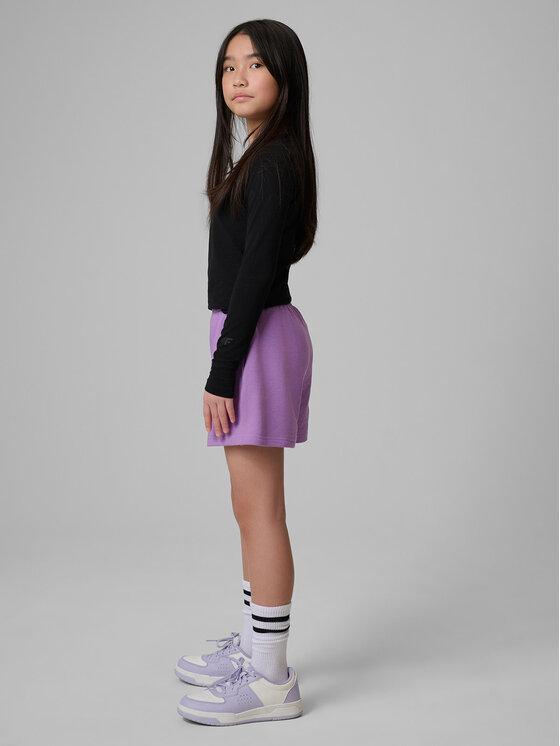4F 4F Szorty sportowe BASIC+ Fioletowy Regular Fit