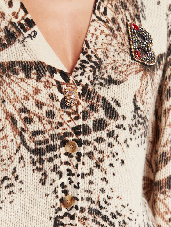 Blugirl Blumarine Blugirl Blumarine Strickjacke RF2007-MAB00 Beige Regular Fit