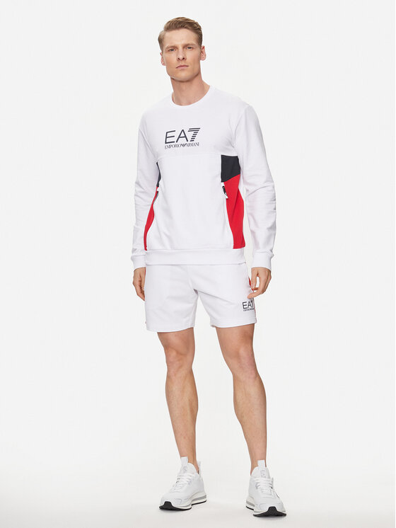 EA7 Emporio Armani EA7 Emporio Armani Pantaloncini sportivi 3DPS58 PJLIZ 1100 Bianco Regular Fit