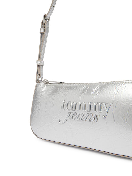 Tommy Jeans Tommy Jeans Ročna torba Tjw Must Metallic Shoulder Bag AW0AW18457 Srebrna