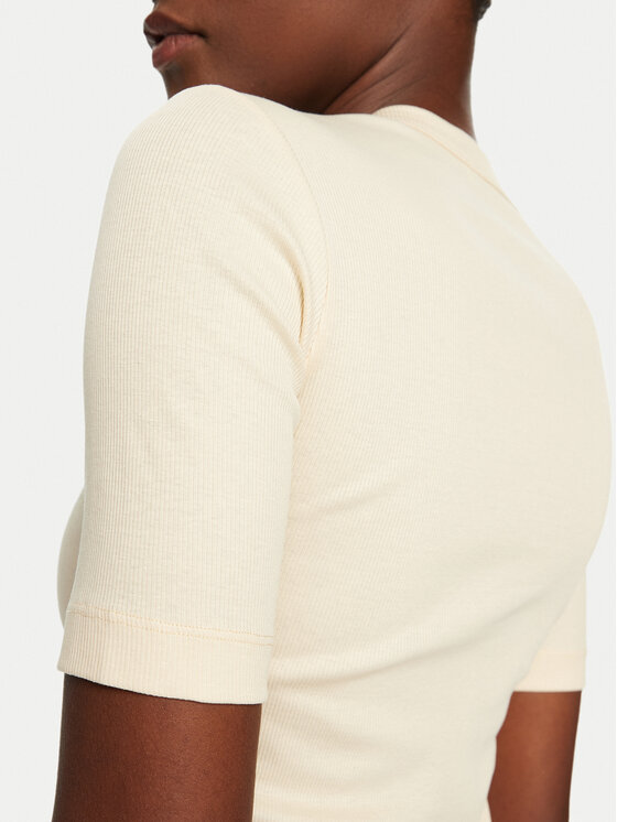 IVY OAK IVY OAK T-Shirt Kristin IO1100X2351 Beżowy Slim Fit