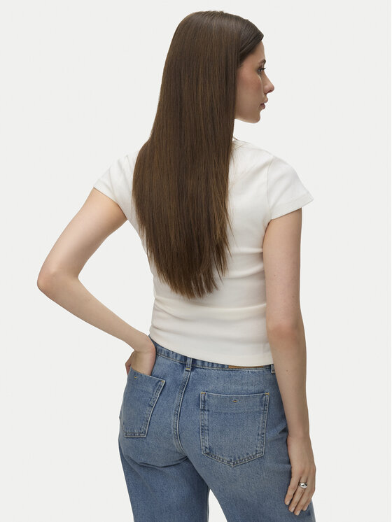 Vero Moda Vero Moda T-Shirt Chloe 10344953 Biały Slim Fit