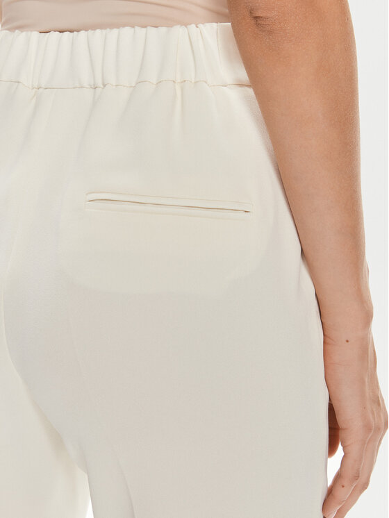 Marella Marella Pantaloni din material Izabel 31310511200 Écru Regular Fit