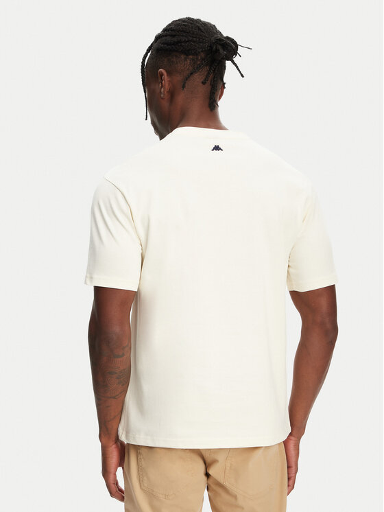Robe di Kappa Robe di Kappa T-krekls Robe Giovani Tozeur 61151CW Écru Regular Fit