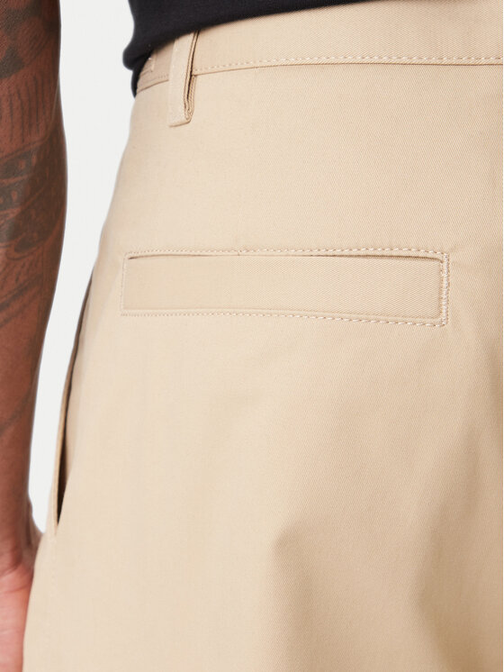 HUGO HUGO Bavlnené nohavice Craysen 50553180 Béžová Straight Fit