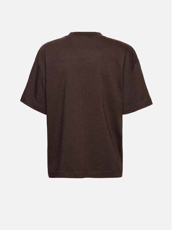 La Mania La Mania T-Shirt RIHO Brązowy ciemny Basic Fit