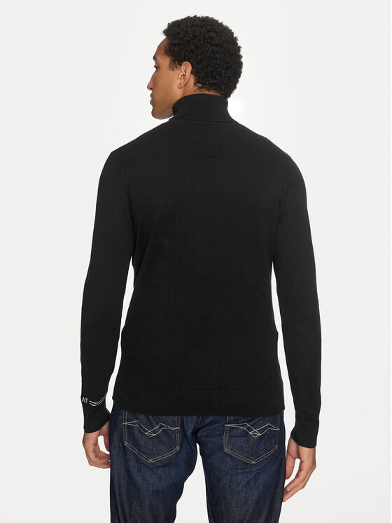 REPLAY Replay Bluză cu gât UK4455.000.G23138 Negru Regular Fit