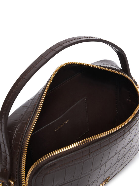 Calvin Klein Calvin Klein Ročna torba Ck Croc Camera Bag LV04F3905G Temno rjava