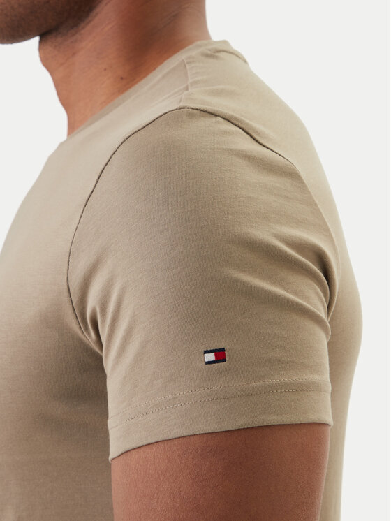 Tommy Hilfiger Tommy Hilfiger Tričko Logo MW0MW11797 Zelená Regular Fit
