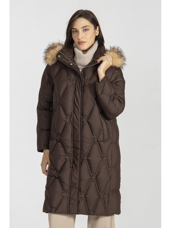 Deni Cler Milano Deni Cler Milano Kurtka zimowa T-DC-9058-E5-40-70-1 Brązowy Regular Fit
