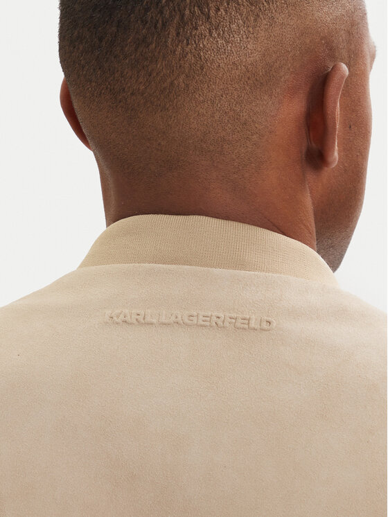 KARL LAGERFELD KARL LAGERFELD Kožená bunda 555011 562411 Béžová Regular Fit