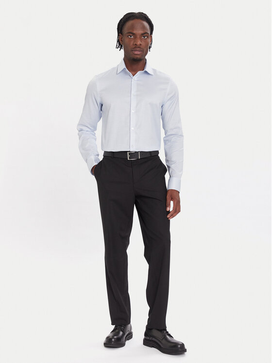 Calvin Klein Calvin Klein Koszula LV019EU068 Błękitny Slim Fit
