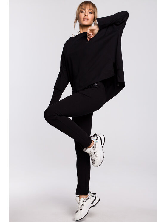 Made of Emotion Made of Emotion Pantaloni in maglia M493 Nero Ahletic Fit