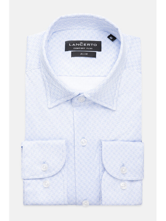 Lancerto Lancerto Koszula Velma KO073222000031 Błękitny Slim Fit
