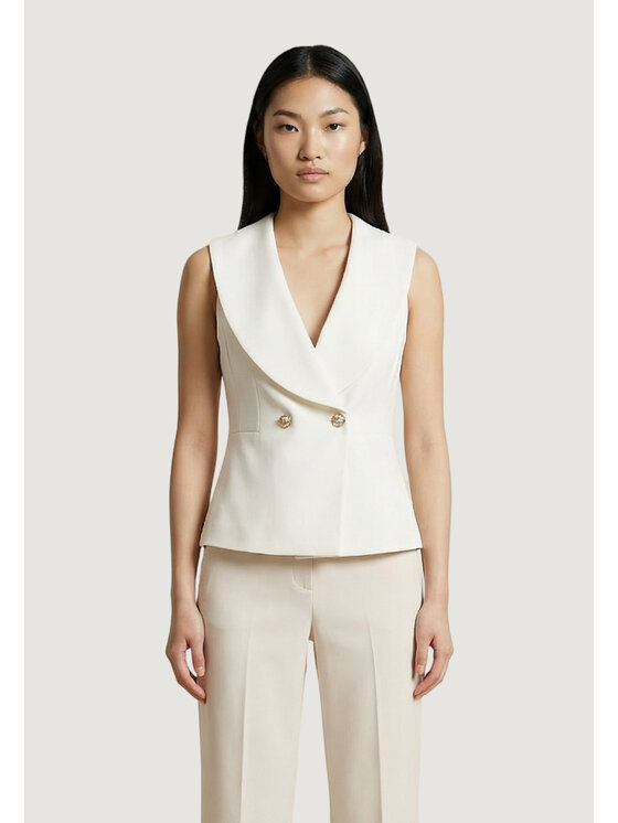 Artigli Artigli Gilet da completo COLLO SCIALLATO Bianco To Fit