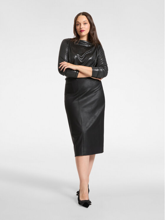 Elena Mirò Elena Mirò Gonna midi 1045Z000059N033 Nero Slim Fit