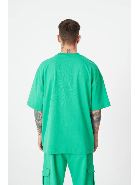 Machinist Machinist T-Shirt Koszulka Z Krótkim Rękawem Męska Oversize Zielona Machinist Sylvester XL Zielony Oversize
