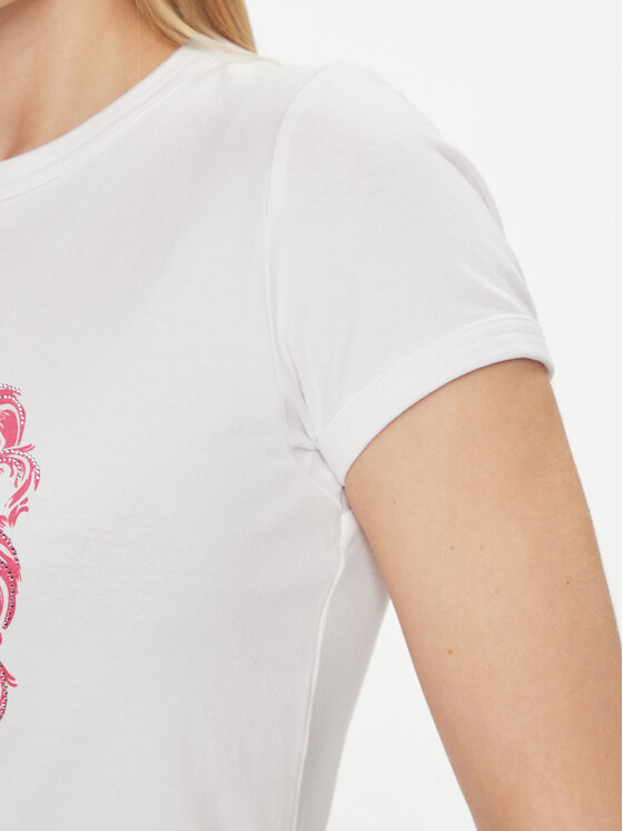 Juicy Couture Juicy Couture Tričko Heritage Crest Tee JCWCT24337 Biela Slim Fit