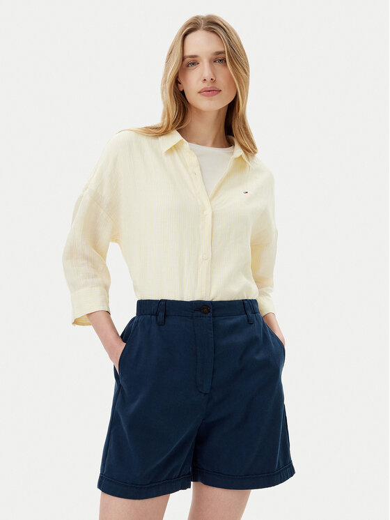 Tommy Hilfiger Tommy Hilfiger Košile WW0WW46169 Žlutá Loose Fit