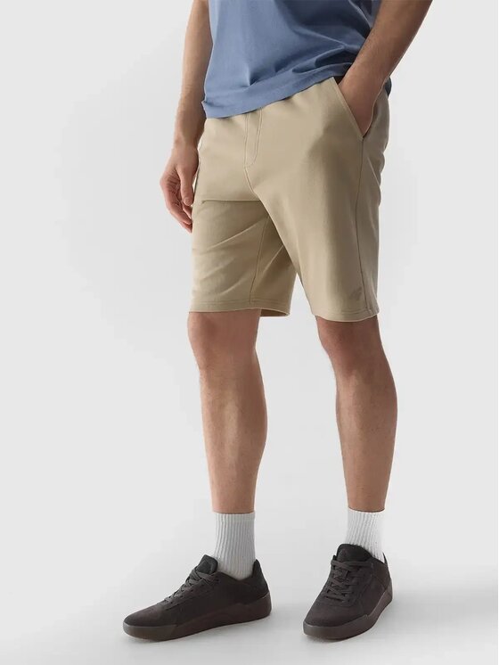 4F 4F Pantaloncini di tessuto 4FWSS24TSHOM284-83S Marrone Regular Fit
