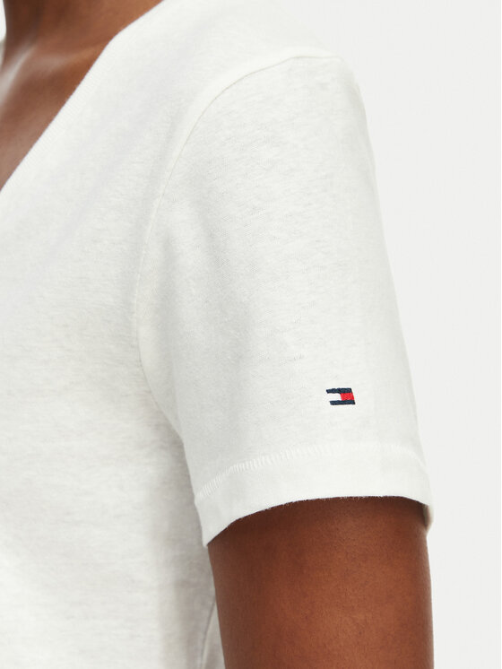 Tommy Hilfiger Tommy Hilfiger Marškinėliai WW0WW48704 Balta Regular Fit