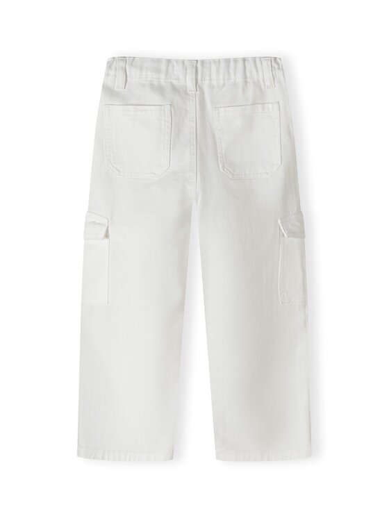 MINOTI MINOTI Spodnie cargo 22pant43 Biały Regular Fit