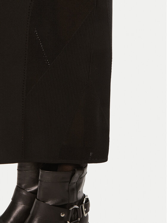 Patrizia Pepe Patrizia Pepe Midi sijonas 8G0412 K195 K103 Juoda Slim Fit