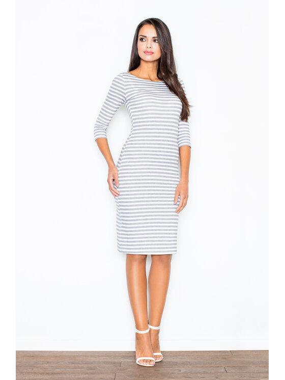 FIGL FIGL Šaty M311 Sivá Regular Fit