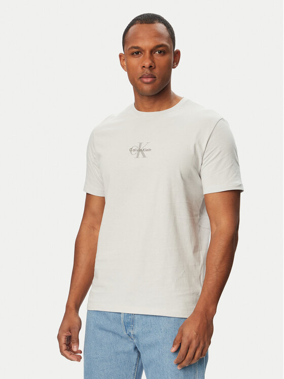 Calvin Klein Jeans Tricou SS 30S LV04RB866G Gri deschis Regular Fit