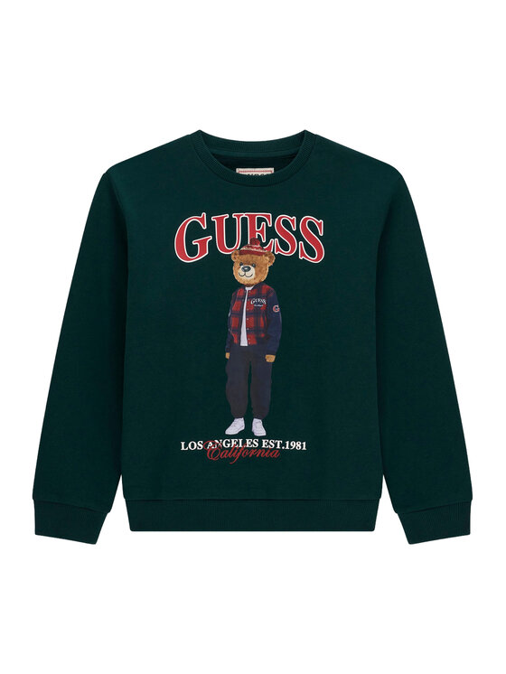 Guess Guess Bluza L6BQ14 K6130 Zielony Regular Fit