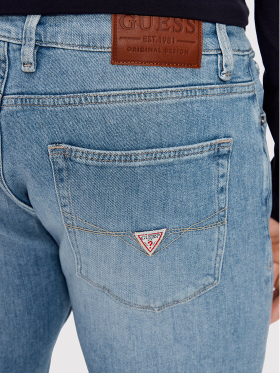 Guess Guess Jeans hlače Angeles M2YAN2 D4Q43 Modra Slim Fit