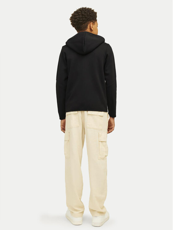 Jack&Jones Junior Jack&Jones Junior Džemperis ar kapuci Fusion 12263334 Melns Regular Fit
