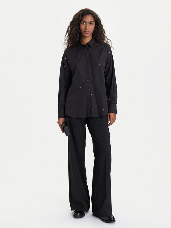 Vero Moda Vero Moda Риза Fanni 10337791 Черен Oversize