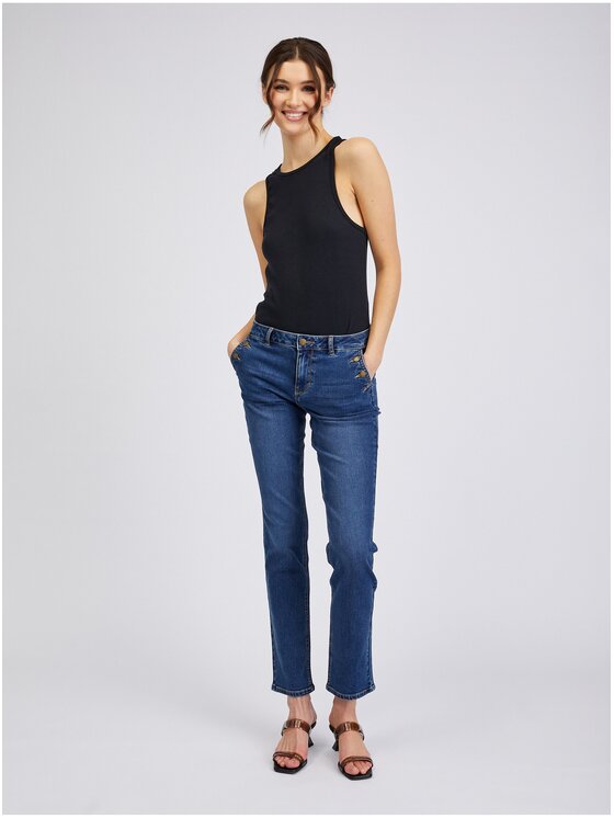 Orsay Orsay Jeansy 312176580000__36 Niebieski Straight Fit