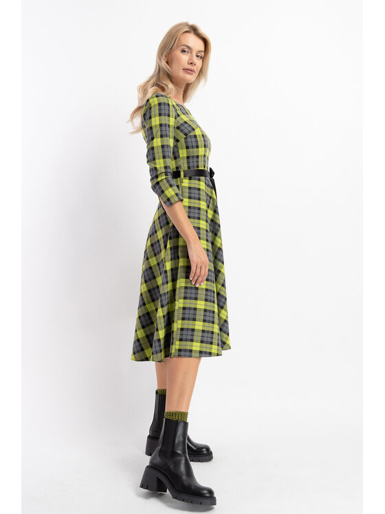 CLICK CLICK Sukienka codzienna 70-840 Zielony Regular Fit