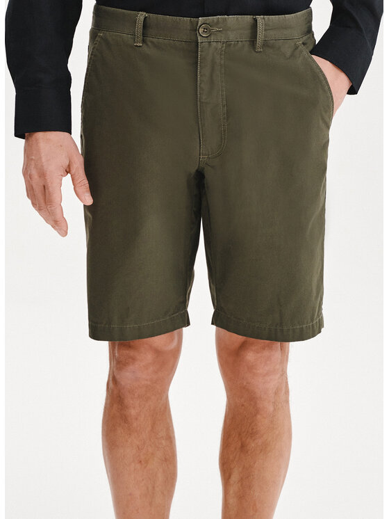 Pako Lorente Pako Lorente Szorty materiałowe P25SN-WS-007 Zielony Classic Fit