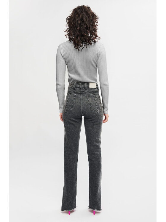 BENU BENU Jeansy Szare Szary Slim Fit