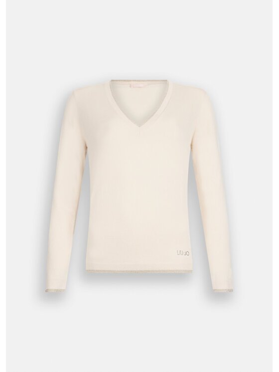 Liu Jo Liu Jo Maglione MF5227MS49I20304 Beige Slim Fit