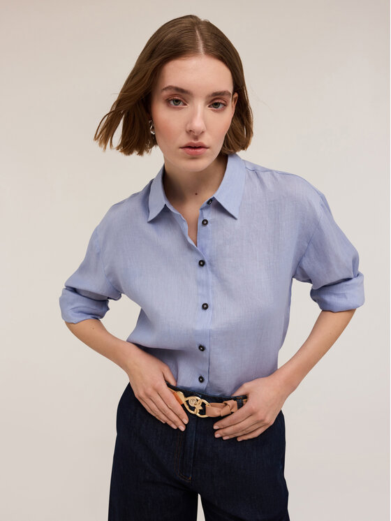 Motivi Motivi Camicia 5225W000471N004 Turchese Regular Fit