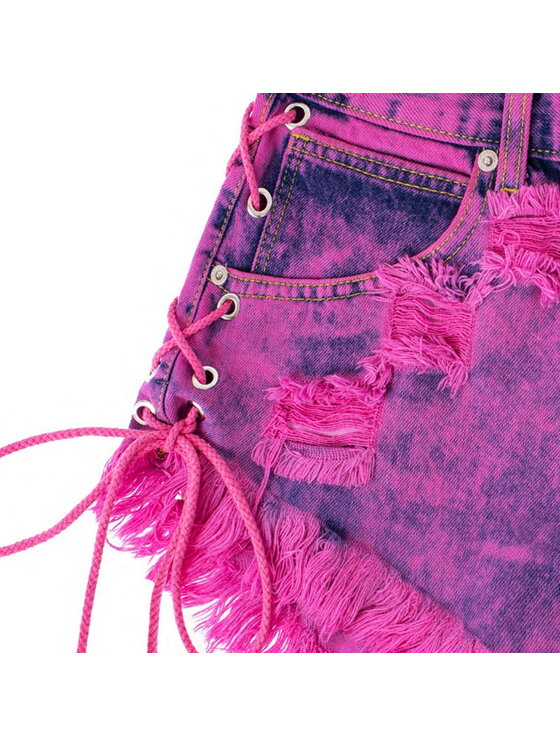 MissDenim MissDenim Szorty jeansowe High Waist Różowy Regular Fit