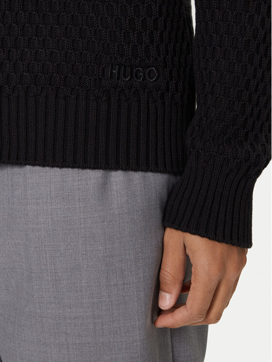 HUGO HUGO Megztinis Syer 50546995 Juoda Regular Fit