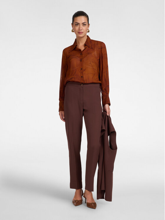 Elena Mirò Elena Mirò Camicia 5027P100361N001 Marrone Over Fit