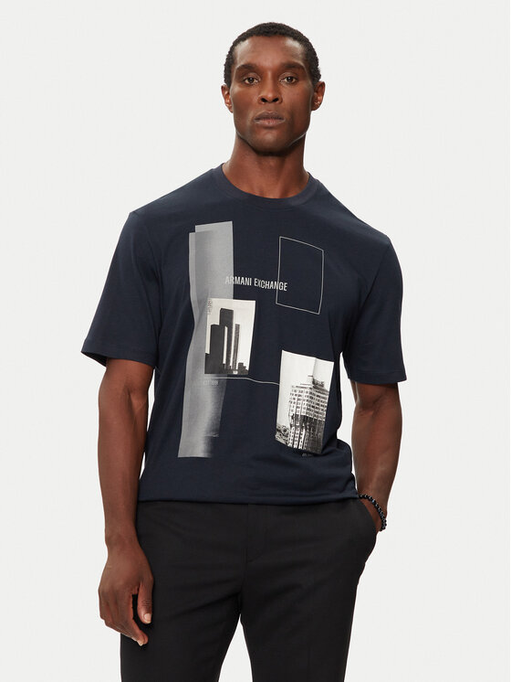 Armani Exchange Armani Exchange T-särk 6DZTHZ ZJBYZ 65BR Tumesinine Regular Fit