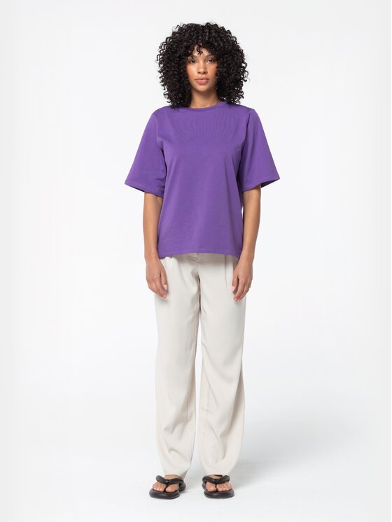 BASICLO BASICLO T-Shirt BSL-032-1503 Fioletowy Oversize