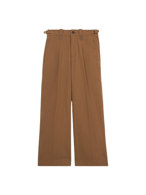 Oltre Oltre Spodnie materiałowe P557R008444N002 Brązowy Baggy Fit