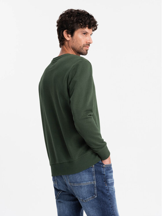 Ombre Ombre Mikina OM-SSNZ-0136 Zelená Regular Fit